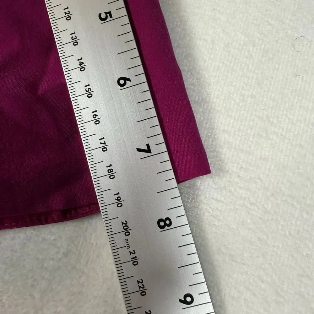 Vintage 90s Liz Claiborne Night Silk Maxi Dress Fuchsia Pink Size 8 Criss Cross